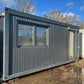 Bürocontainer 6,00 x 2,44 Glastür mit Rollladen