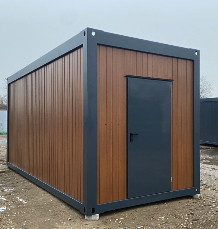Premium Bürocontainer 6,00 x 2,44 Tür Stirnseitig